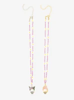 My Melody & Kuromi Kogyaru Best Friend Necklace Set