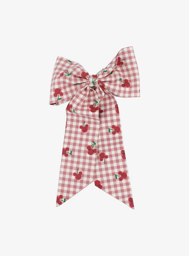 Her Universe Disney Mickey Mouse Cherries Gingham Hair Bow