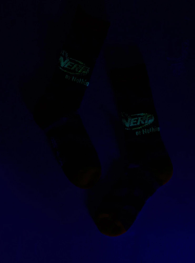 Nerf Glow-In-The-Dark Logo Crew Socks