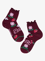 Kirby Cherry Lettuce Trim Ankle Socks