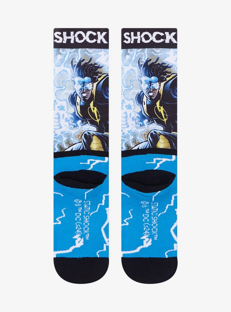 DC Comics Static Shock Glow-In-The-Dark Crew Socks