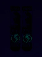 DC Comics Static Shock Glow-In-The-Dark Crew Socks