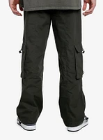 Olive Bungee Cord Cargo Pants