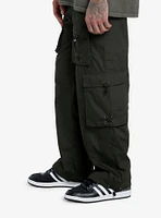 Olive Bungee Cord Cargo Pants