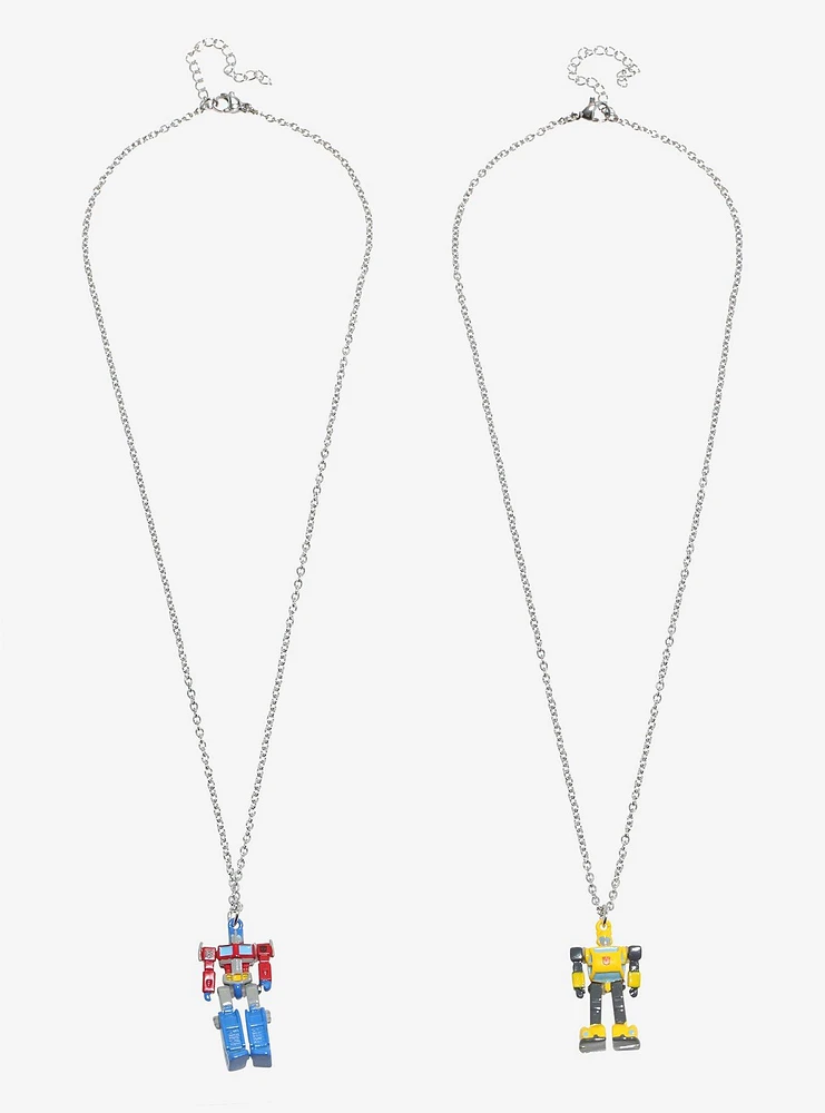 Transformers Optimus Prime & Bumblebee Best Friend Necklace Set