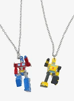 Transformers Optimus Prime & Bumblebee Best Friend Necklace Set
