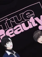 True Beauty Trio Glitter Boyfriend Fit Girls T-Shirt