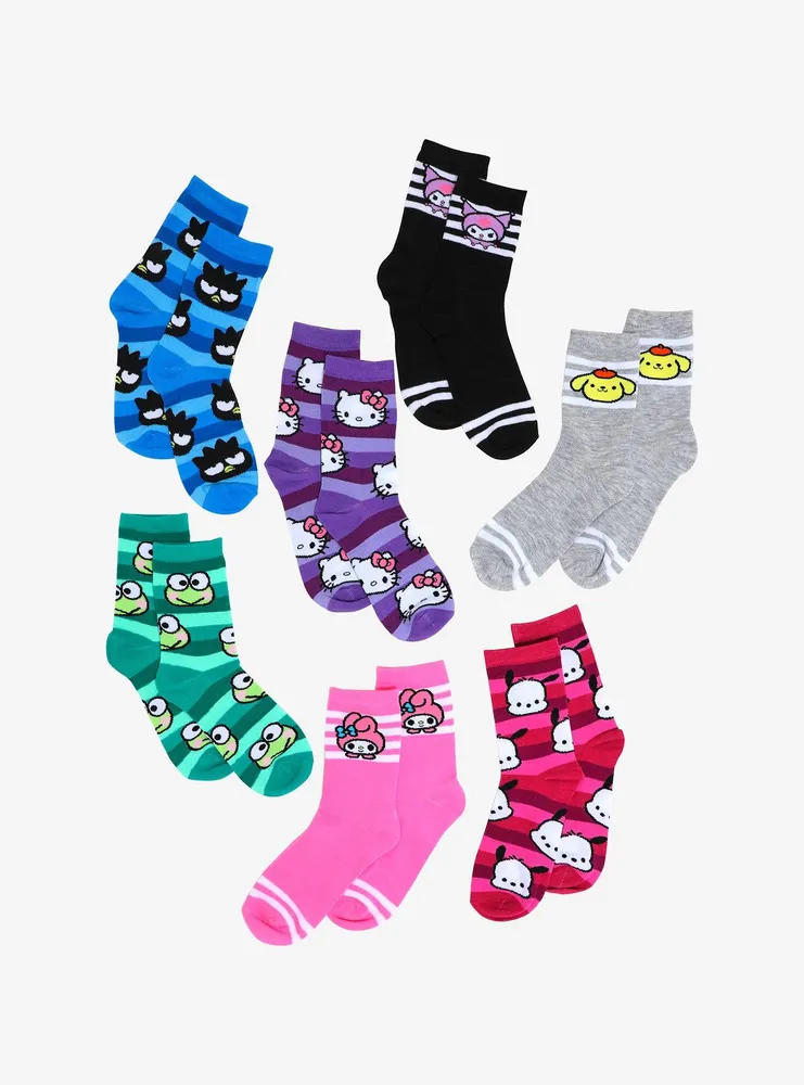 Hello Kitty And Friends Crew Sock Gift Set 7 Pair