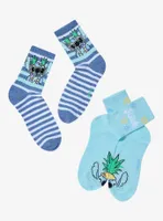Disney Lilo & Stitch Pineapple Crew Socks 2 Pair