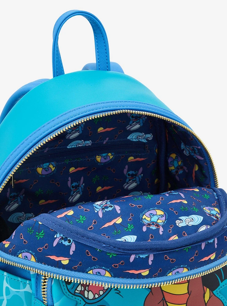 Loungefly Disney Lilo & Stitch Group Surfing Mini Backpack - BoxLunch Exclusive