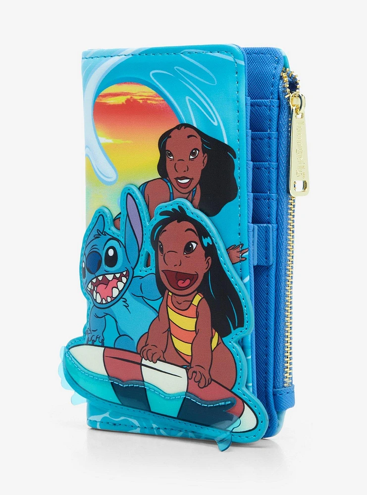Loungefly Disney Lilo & Stitch Group Surfing Wallet - BoxLunch Exclusive