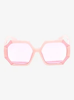 Pink Octagon Sunglasses