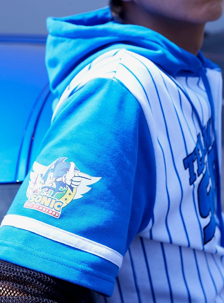 Sonic The Hedgehog Team Hooded Baseball Jersey