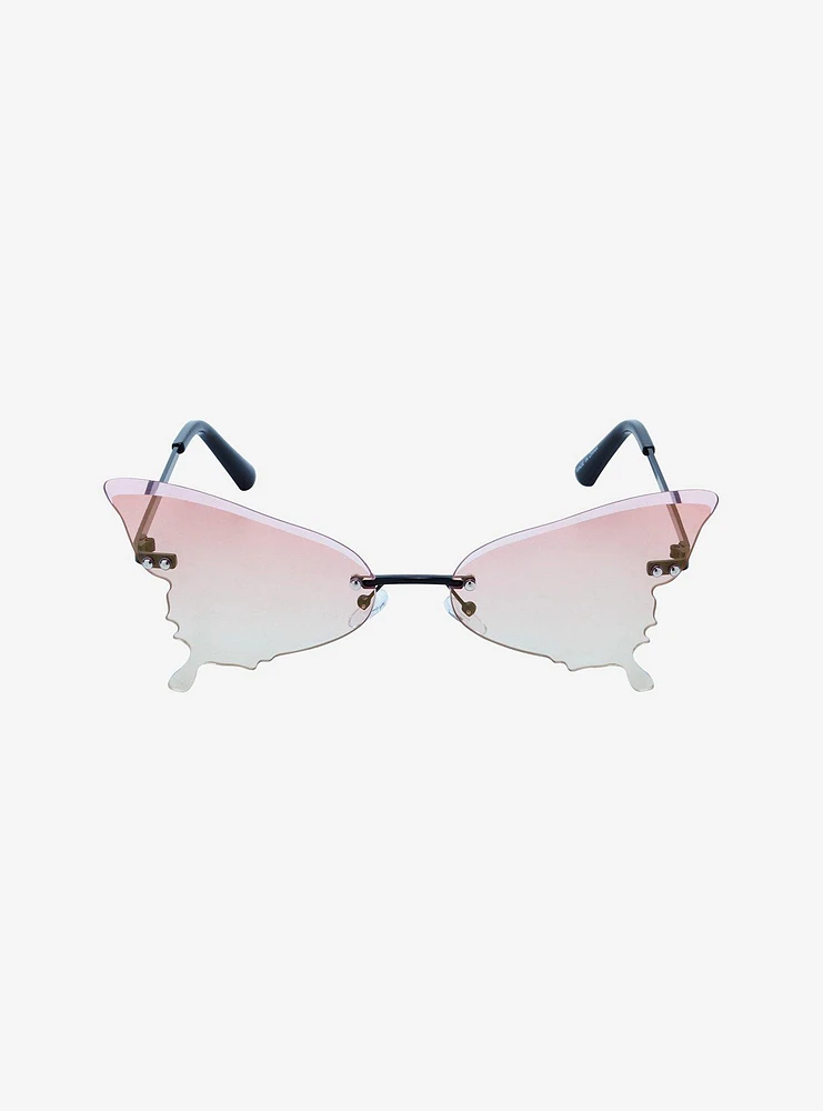 Pink Ombre Butterfly Sunglasses