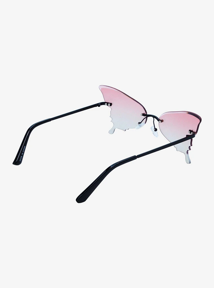 Pink Ombre Butterfly Sunglasses