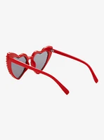 Red Bling Heart Sunglasses