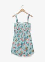 Disney Donald Duck Tropical Allover Print Women's Plus Smock Romper — BoxLunch Exclusive