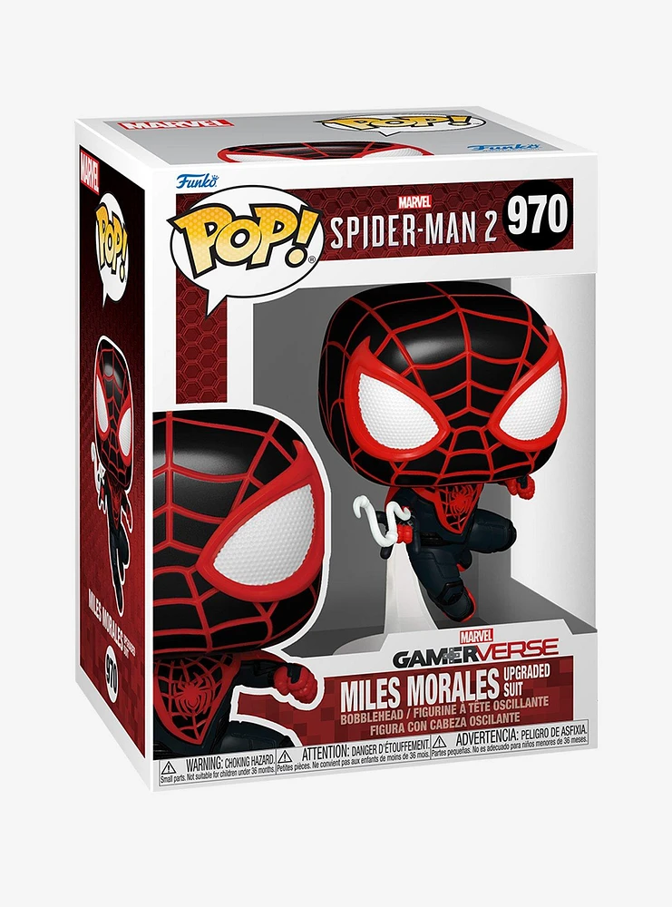 Funko Marvel Spider-Man 2 Pop! Miles Morales (Upgraded Suit) Vinyl Bobble-Head Figure