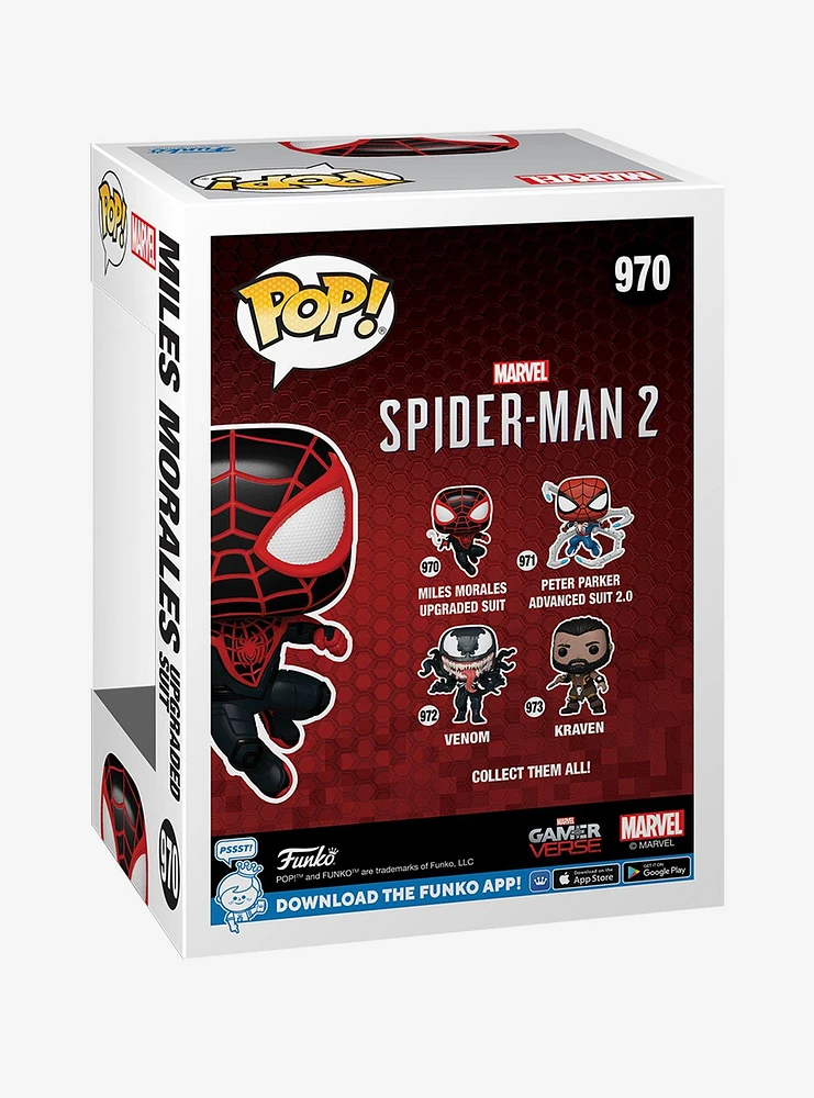 Funko Marvel Spider-Man 2 Pop! Miles Morales (Upgraded Suit) Vinyl Bobble-Head Figure