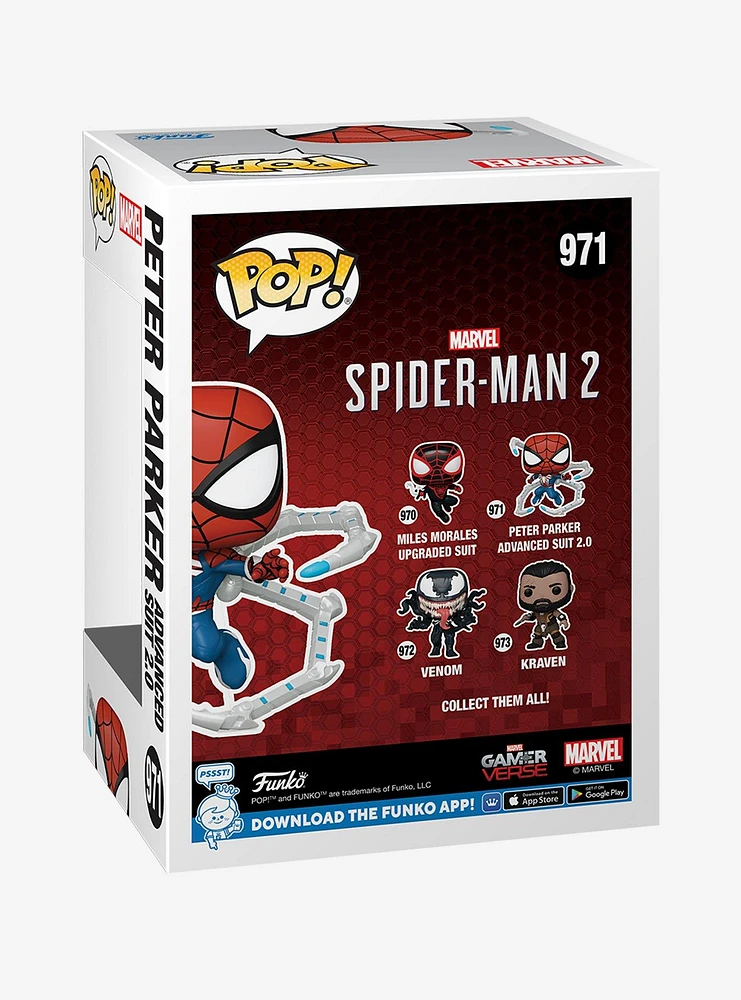Funko Marvel Spider-Man 2 Pop! Peter Parker (Advanced Suit 2.0) Vinyl Bobble-Head Figure