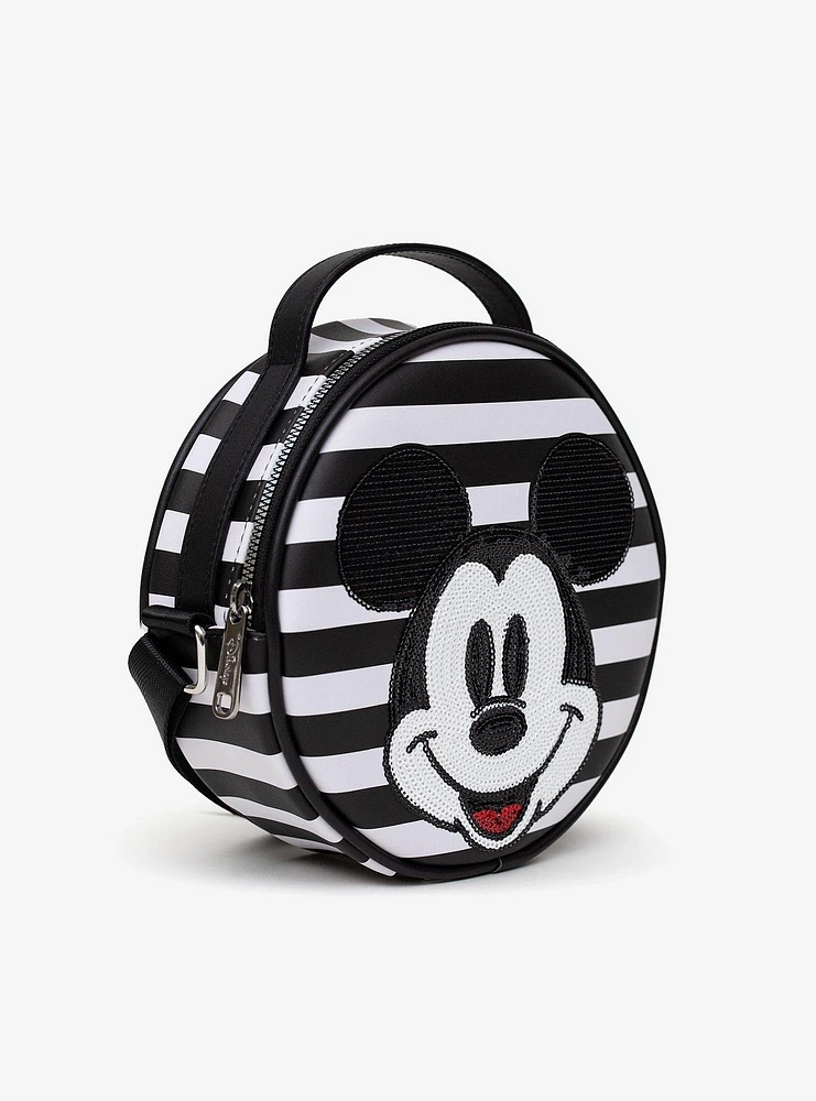 Disney Mickey Mouse Smiling Sequin Crossbody Bag