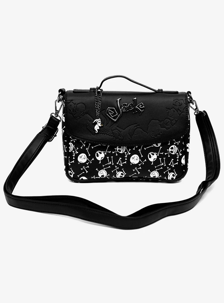 Disney Nightmare Before Christmas Jack Faces and Bones Crossbody Bag