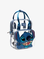 Disney Lilo & Stitch Light Up Smiling Expression Transparent Crossbody Bag