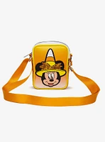 Disney Minnie Mouse Witch with Orange Sequin Bow Crossbody Bag