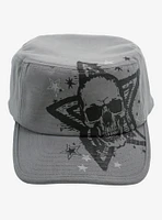 Grey Skull Star Cadet Hat