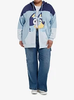 Bluey 3D Ears Color-Block Girls Hoodie Plus