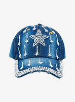 Denim Bling Star Dad Cap