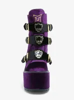 YRU Monster High Clawdeen Dune Lo Velvet Platform Boots