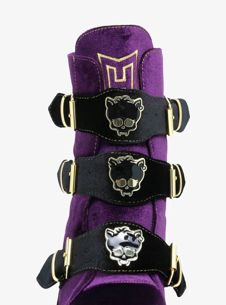 YRU Monster High Clawdeen Dune Lo Velvet Platform Boots