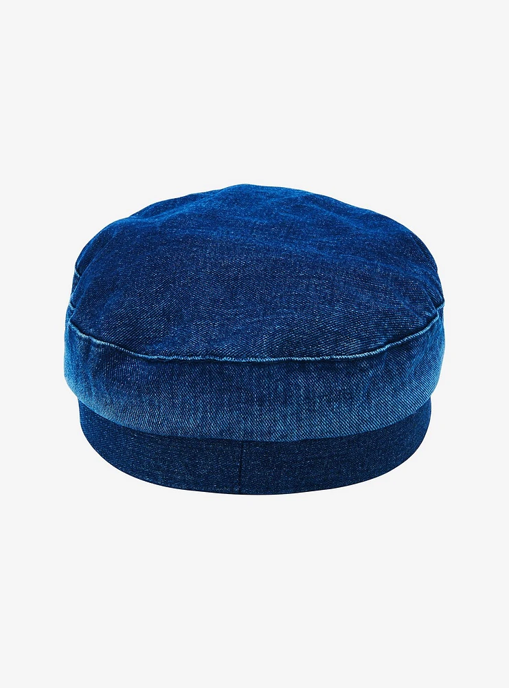 Blue Denim Star Buckle Cadet Hat