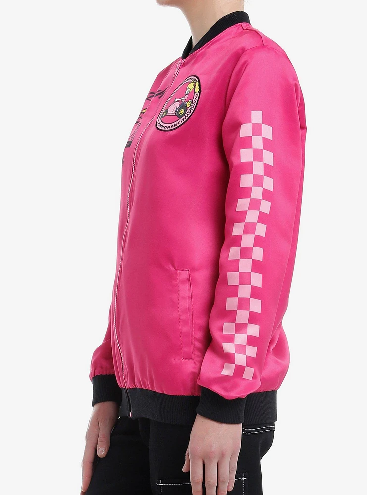 Mario Kart Princess Peach Racing Girls Bomber Jacket