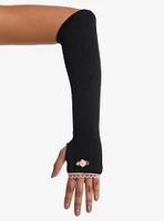 Black Rose Lace Arm Warmers