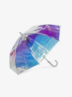 50" Auto Open Bubble Stick Umbrella Iridescent