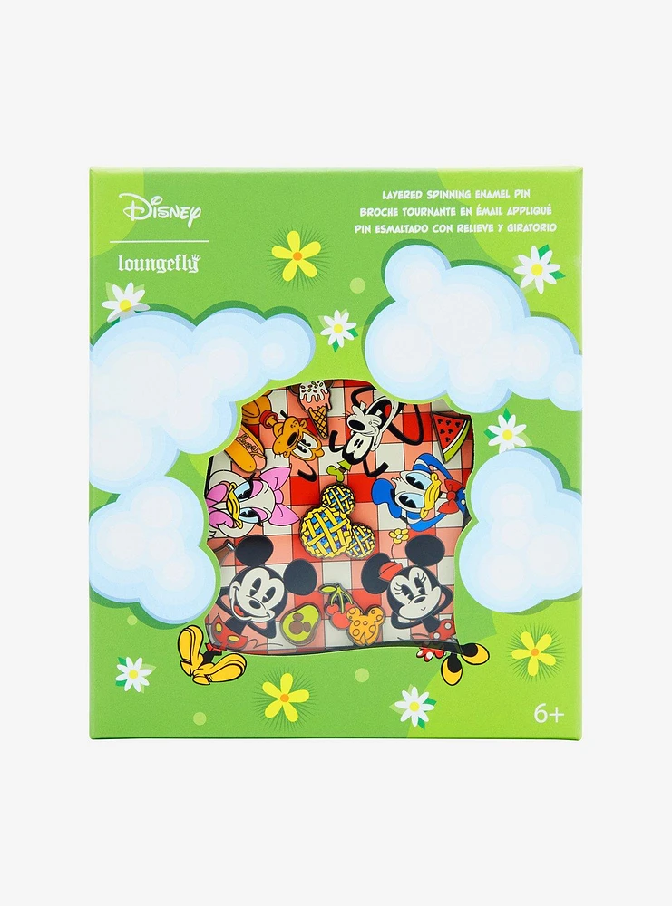 Disney Mickey Mouse And Friends Picnic Spinning 3 Inch Pin