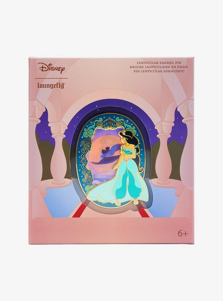 Loungefly Disney Aladdin Jasmine Lenticular 3 Inch Pin