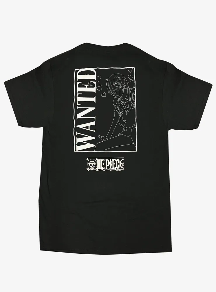 One Piece Sanji Wanted Poster Double-Sided T-Shirt