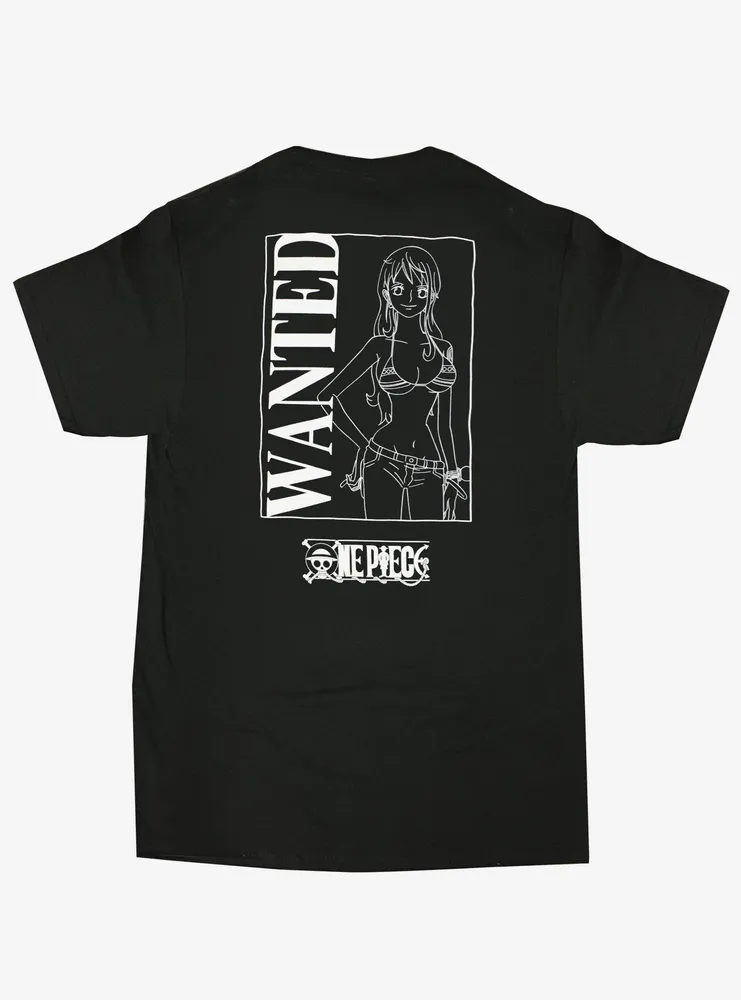 One Piece Nami Wanted Poster Double-Sided T-Shirt