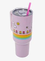 Sanrio Hello Kitty Rainbow Straw Tumbler with Handle