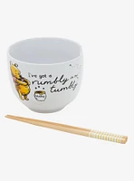 Disney Winnie the Pooh Rumbly Tumbly Ramen Bowl with Chopsticks