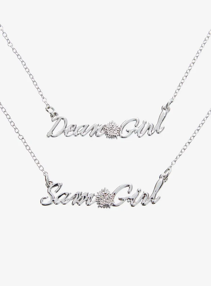Supernatural Sam & Dean Girl Best Friend Necklace Set