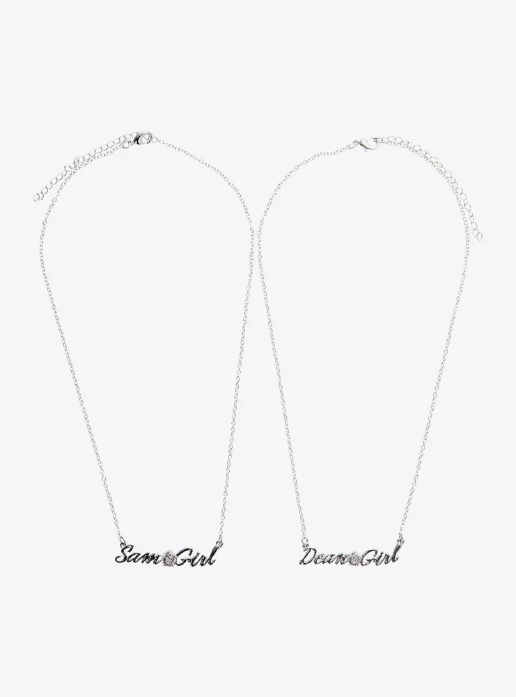 Supernatural Sam & Dean Girl Best Friend Necklace Set