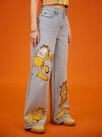 Garfield Poses Wide Leg Denim Pants