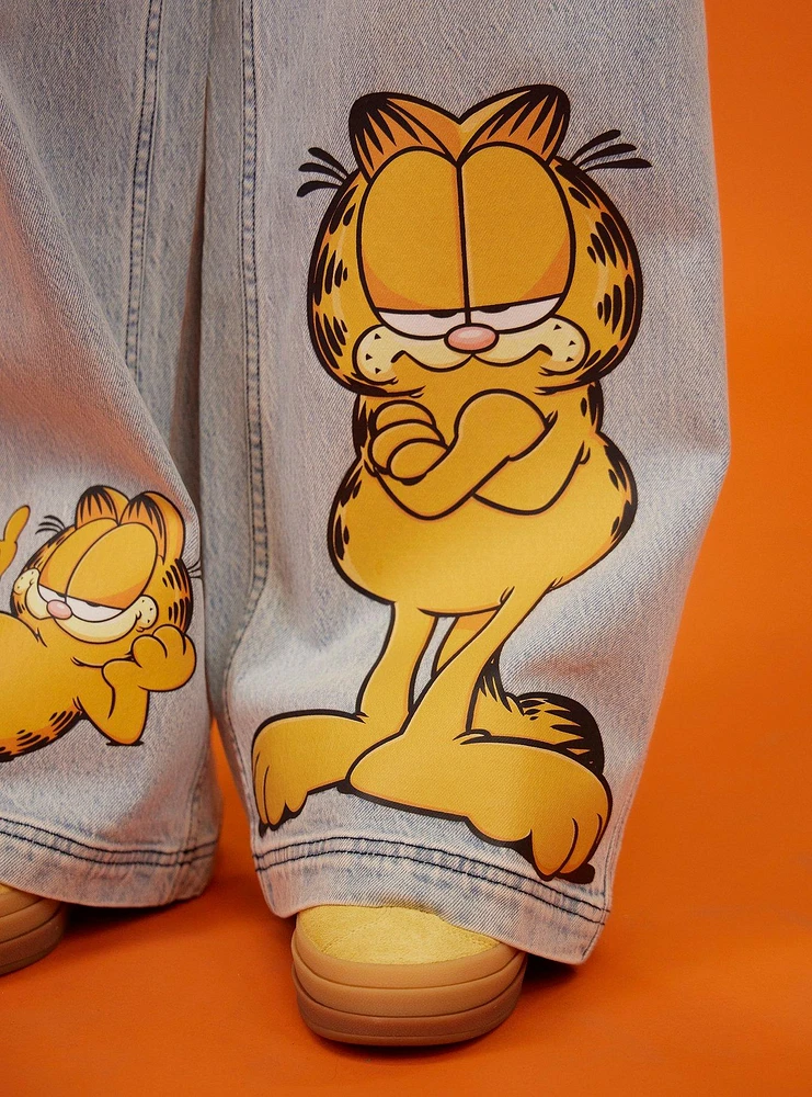 Garfield Poses Wide Leg Denim Pants