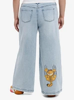 Garfield Poses Wide Leg Denim Pants Plus