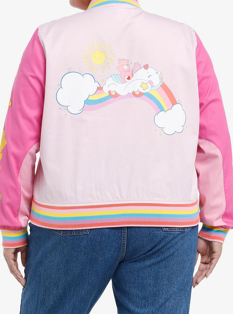 Care Bears Rainbow Varsity Girls Racing Jacket Plus