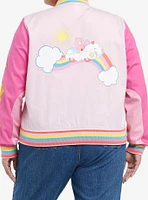 Care Bears Rainbow Varsity Girls Racing Jacket Plus